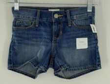 Old Navy Shorts Denim Jean Mini-Shorty Adjustable Waist Medium Wash Girls 12