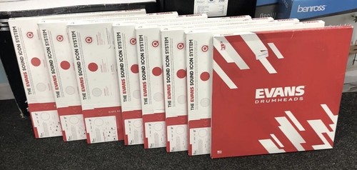 Evans 15" G1 Clear Drum Head Bundle X 8 Neu