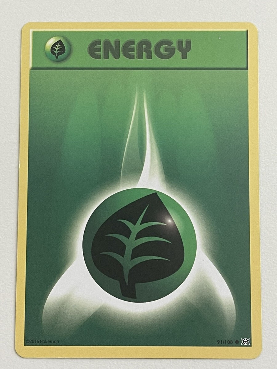 Pokemon TCG Green Leaf Grass Energy Card 91/108 Non-Holo