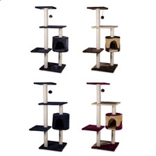 Tiragraffi per gatti graffiatoio parco giochi gioco gatto con colonna alto 112cm