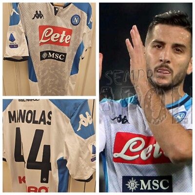 Maglia Napoli Calcio 2019 2020 Match Issue Jersey Manolas Bianca L