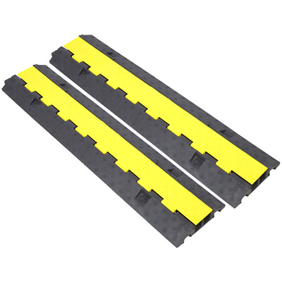 #ad Cable Protector Ramp Rubber Speed Blocks 2 Piece Set 6600Lbs Load Capacity $52.32