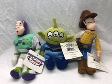 Disney Store TOY STORY Woody Buzz Claw Alien Mini Bean Bag Plush Lot NWT B22