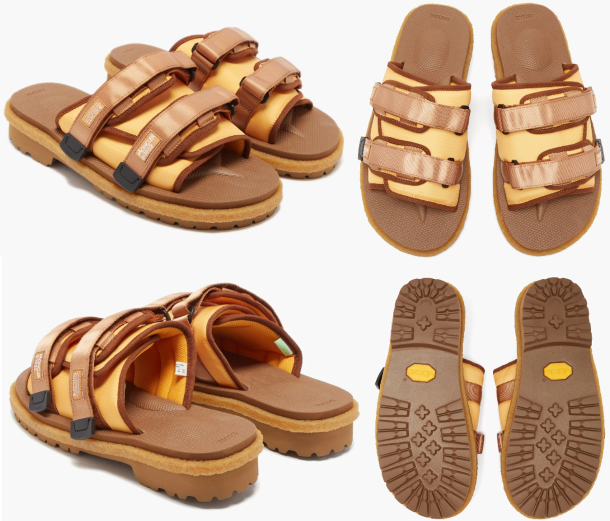 MONCLER X SUICOKE Moto Mountain Ripstop Vibram Sole Slides Schuhe