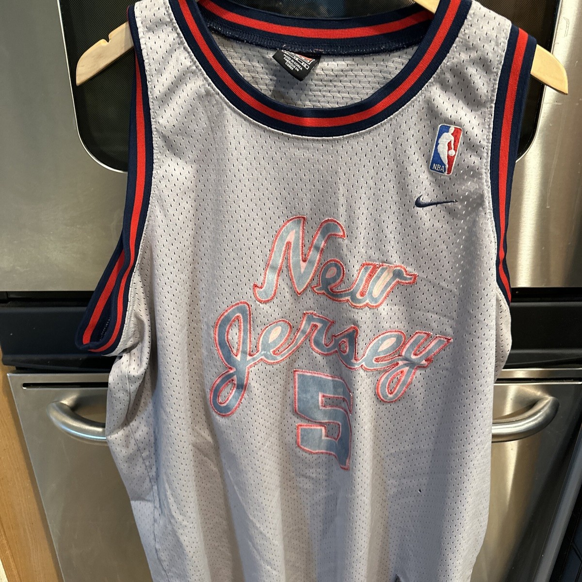 Vintage Nike Jason Kidd New Jersey Nets Jersey Size XL Grey