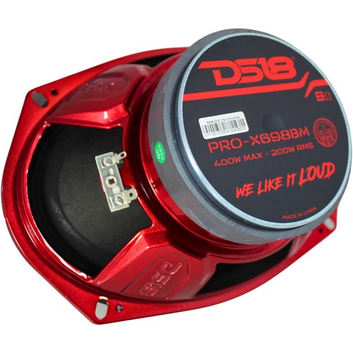 6x9" 200 Watt RMS 8-Ohm Midrange Loud Speaker w/ Grill PRO-X698BM DS18 - Picture 7 of 9