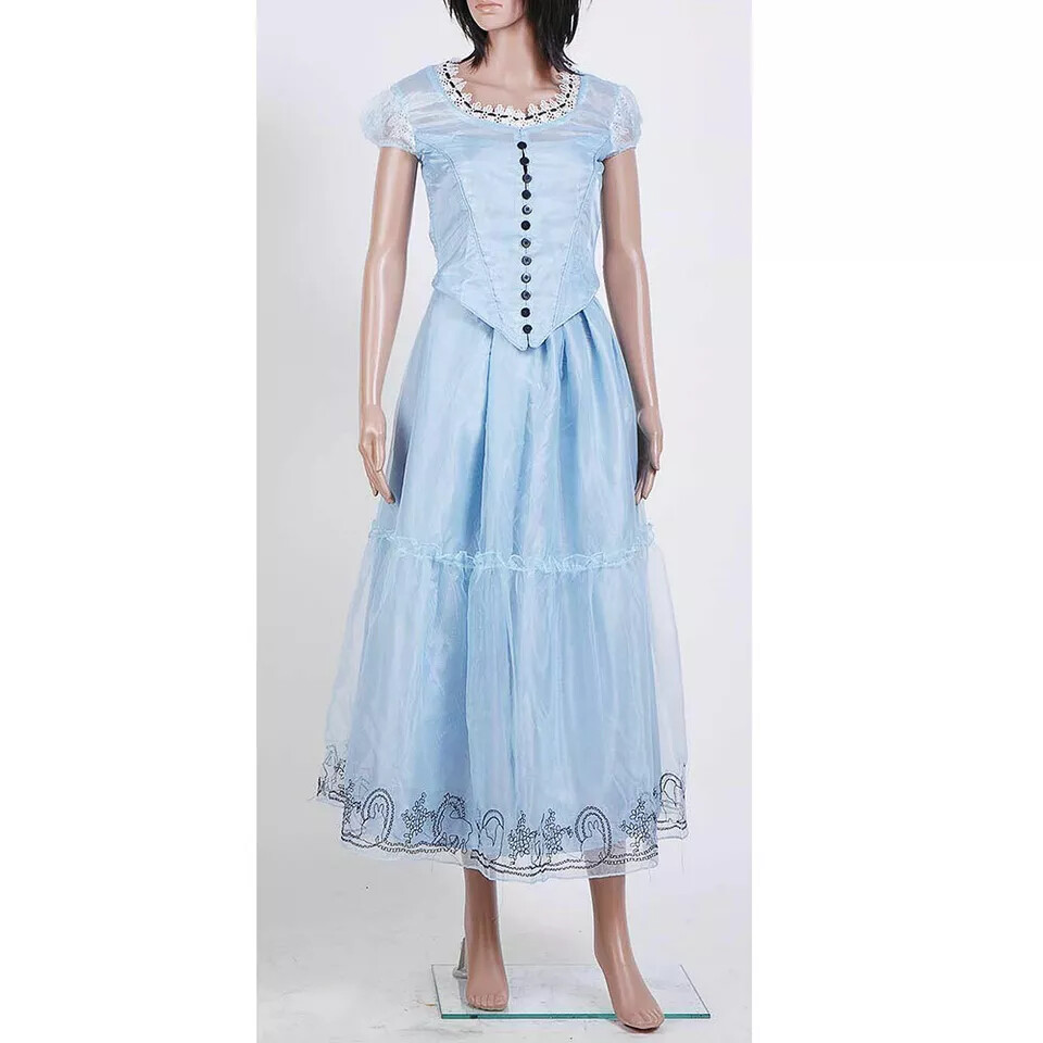 blue dress alice in wonderland Alice in Wonderland Dress Blue Alice Dress Outfit Cosplay Costume MJcostume