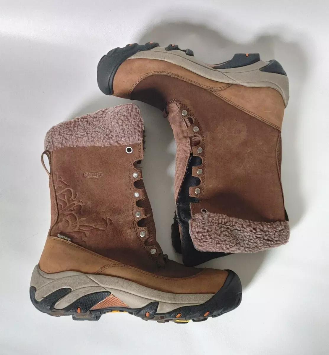 Women Keen Hoodoo Insulated Boots Size 7 Brown No Laces 1009578