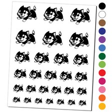 Cute Wolf Puppy Temporary Tattoo Water Resistant Set