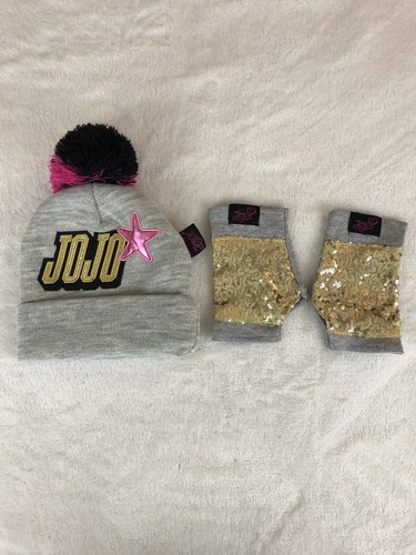 jojo siwa hat and gloves set one size 