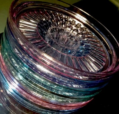 TUPPERWARE NEW VINTAGE RAINBOW PRISM COASTERS #1671 Set Of 6