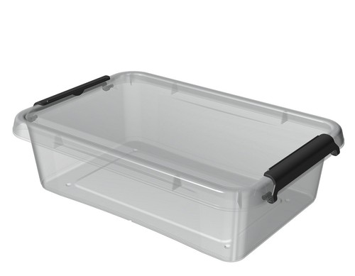 6 x ORPLAST SimpleStore Box mit Clips - 3,1 Liter- 29 x 20 x 8cm - transparent