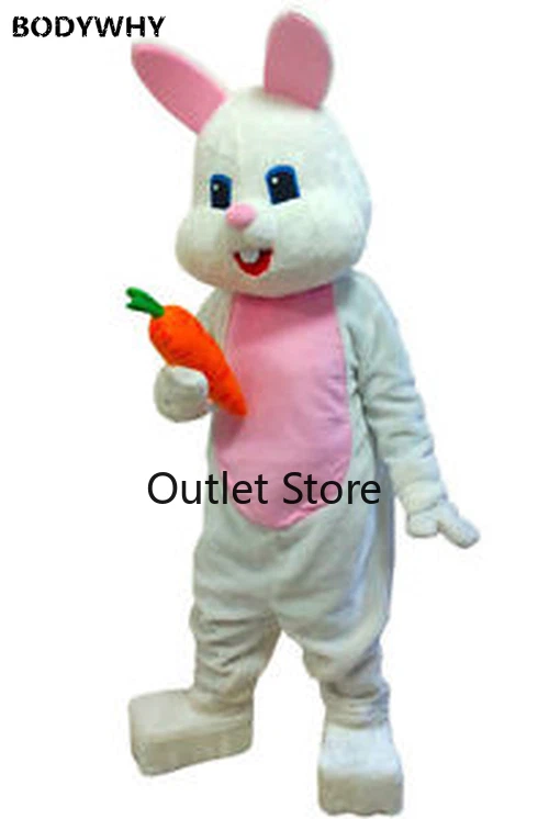 Rabbit Mascot Costume Suits Cosplay  Dress Outfits  Advertising Carnival Easter - Image 2 of 4