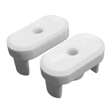 2 pcs Champion Bottom Rail End Cap for Cordless 1in Deluxe Blinds 240612 White