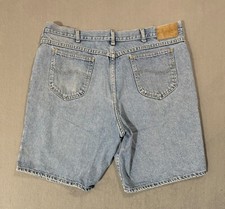 Lee Vintage 90s Light Blue Jeans Denim Baggy Skate Shorts Jorts Bottoms sz 40
