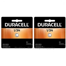 2 1/3N Duracell 3V Lithium Batteries ( 1/3 N, CR11108, 2L76, Photo )