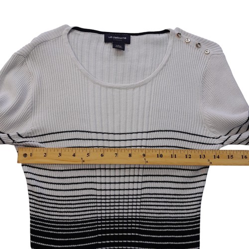 Liz Claiborne sweater Teen/junior/Large (Slim)/gradient stripe knit/long sleeves - Picture 5 of 10