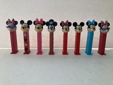 Disney Mickey And Minnie Mouse Pez Dispensers -Lot of 8- Steamboat Willie Mickey