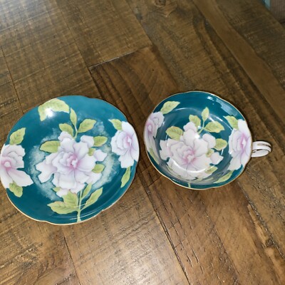 Vintage Wako China Occupied Japan Teacup & Saucer White Flower Set
