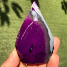 110G Rare Purple Agate Quartz Freeform Crystal Mineral specimen Healing