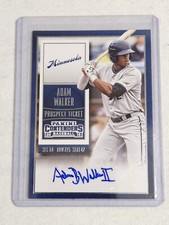 2015 Panini Contenders Prospect Ticket Adam Walker #2 Auto