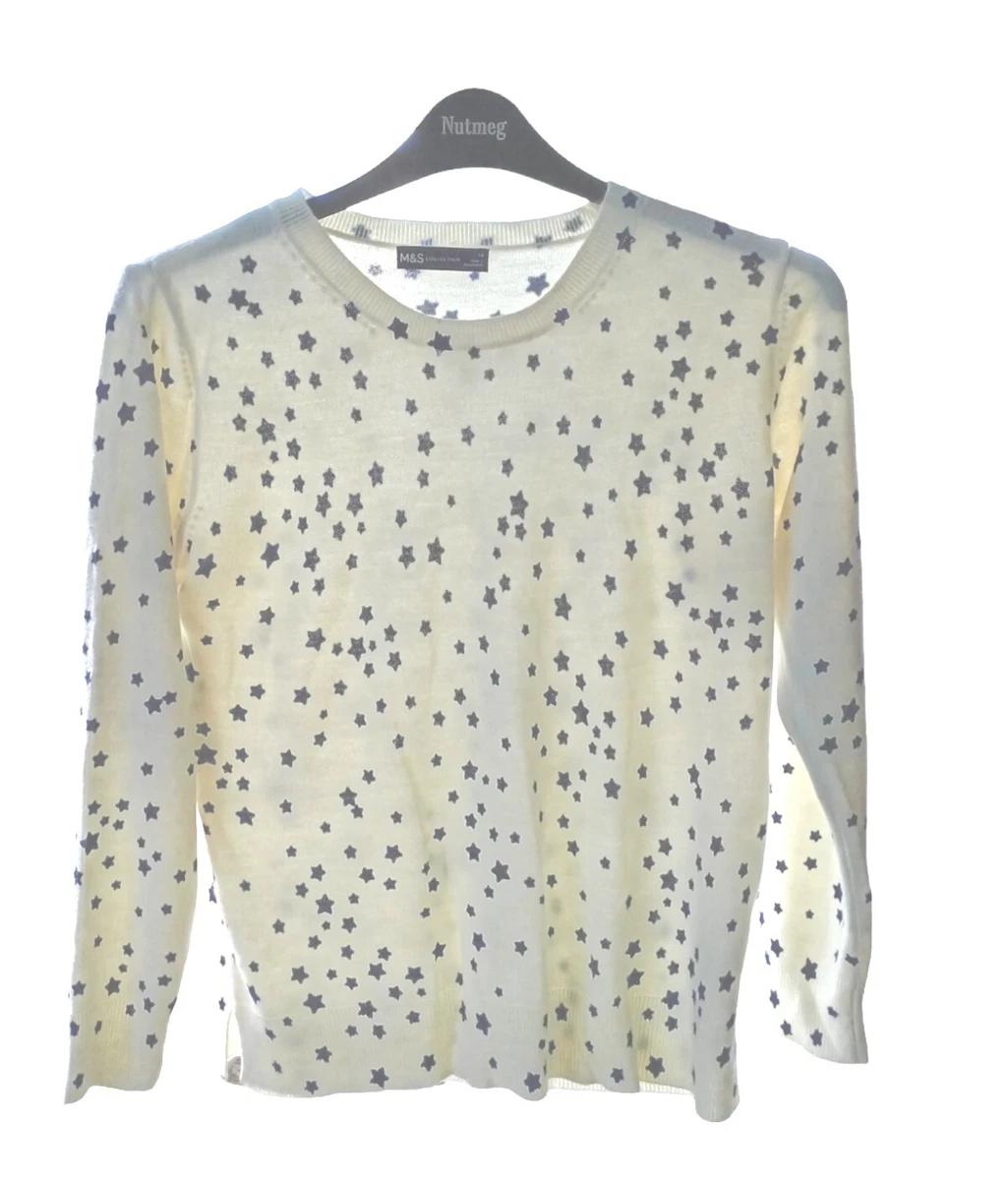 M and s cream jumper clearance