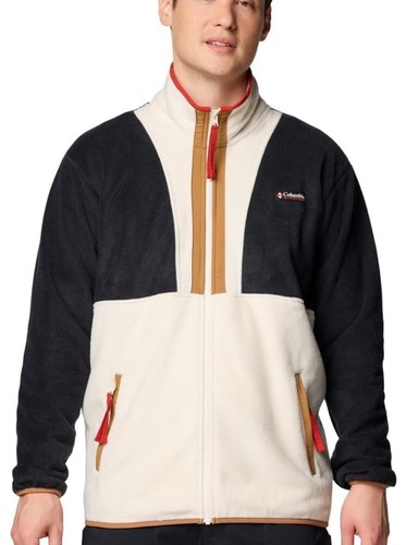 Columbia Men's Backbowl II Half Zip Fleece, Black/Chalk, Small NEW Outerwear $90 - 第 1/9 張圖片