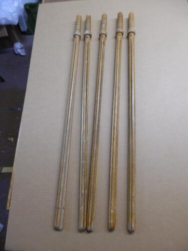 Vintage Gaylord Brothers Library Wooden Dowel Newspaper Holder Stick Lot of 5