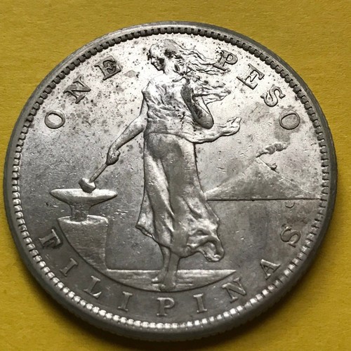 US PHILIPPINES ONE PESO 1907-S LUSTROUS #262 - Afbeelding 2 van 4