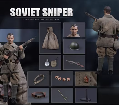 POPTOYS Soviet Sniper Stalingrad Defense War WWII Vassili 1/12 Action Figure Toy