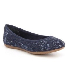 girls navy blue flats