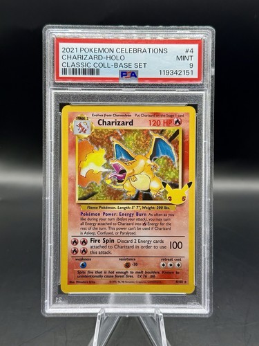 PSA 9 Charizard 4/102 Pokemon Celebrations: Classic Collection 2021 English