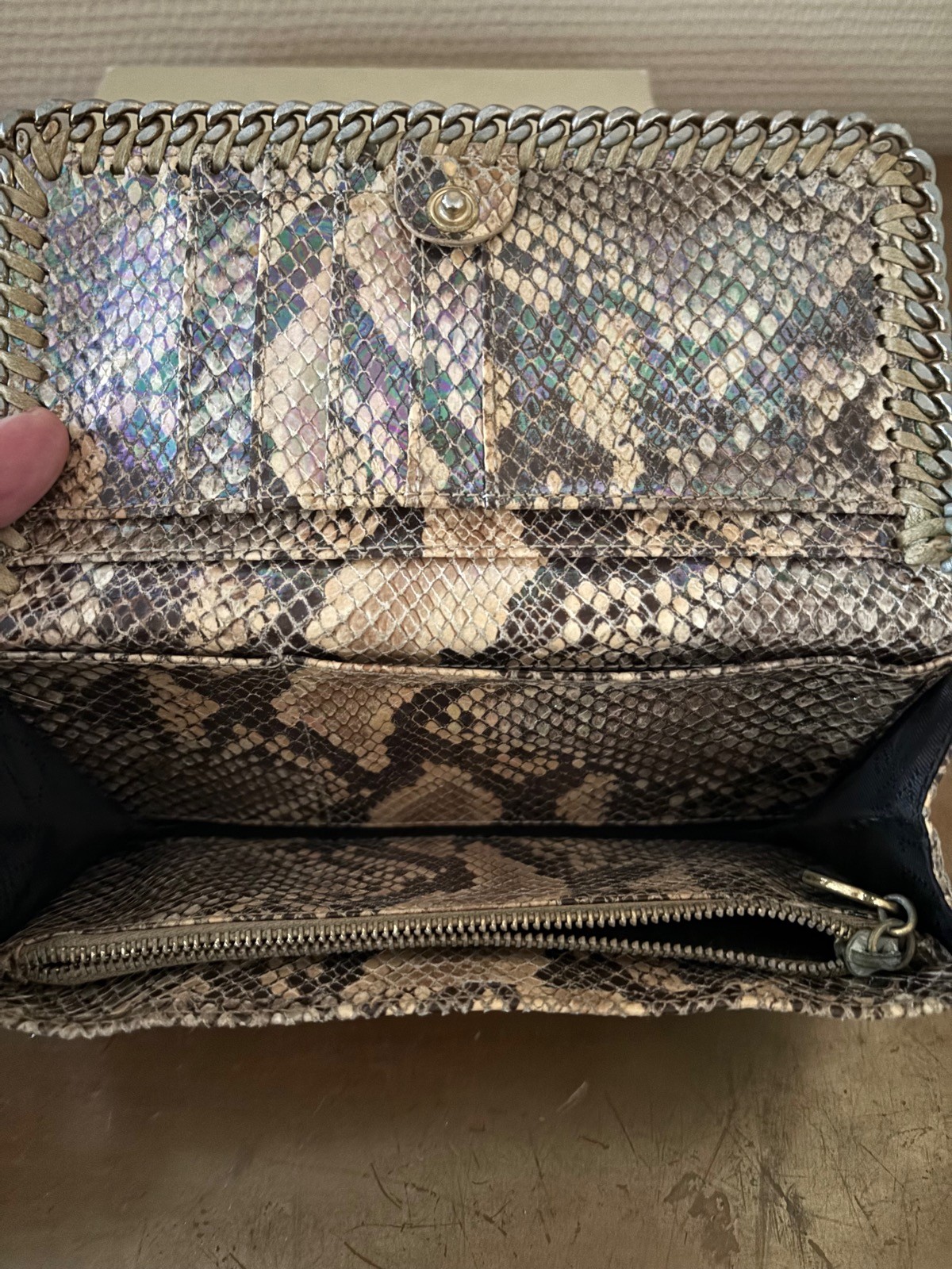 STELLA McCARTNEY Brown Python Wallet - image 10