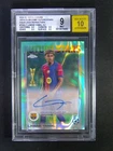 2024-25 Topps Chrome UEFA Lamine Yamal Auto Aqua Lava /199 BGS 9/10