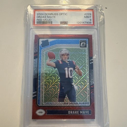 2024 Panini Donruss Optic DRAKE MAYE RED MOJO PRIZM PSA 9 MINT RC Rated Rookie