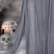 400" x 85" Grey Halloween Creepy Cloth Halloween Yard Outdoor Decoration Large S