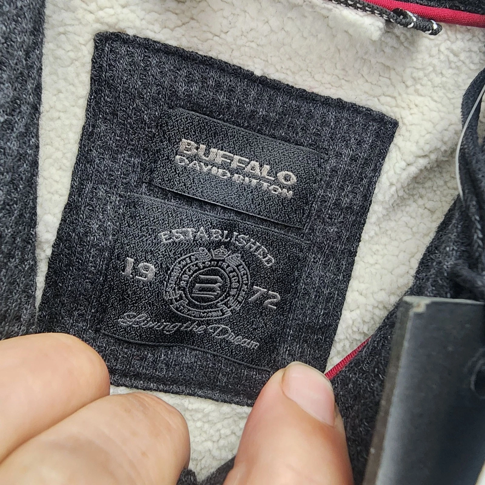 Buffalo David Bitton Jacket Mens Medium Steel Gray Sherpa Lined Shacket *NWT* - product detail image 3