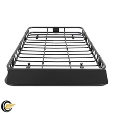 64" Roof Rack Cargo Basket Rooftop Carrier Universal Car Luggage Holder