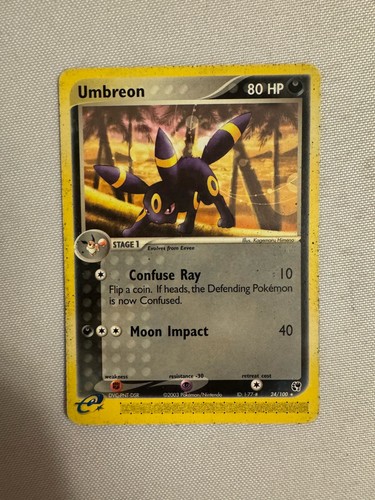 2003 Pokemon - Umbreon Non-Holo Rare E Reader - EX Sandstorm 24/100 Nintendo
