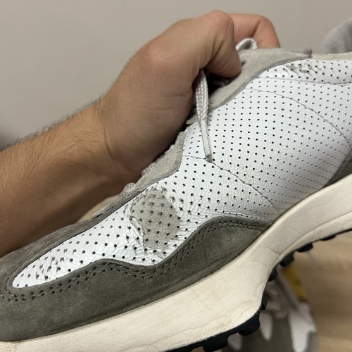 New Balance Hombres 327 V1 MS327LB1 Blanco Gris Zapatos para Correr Tenis Talla 8 D - Imagen 11 de 12
