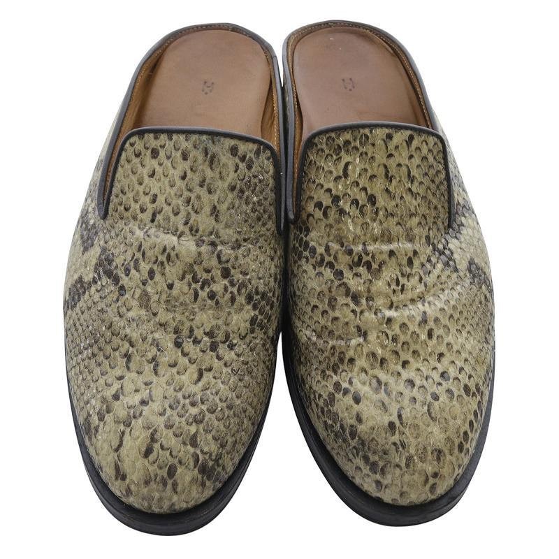 Hender Scheme Peak Python Mule Sandals Brown 23cm… - image 3