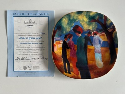 Rosenthal Sammelteller August Macke  Dame in grüner Jacke  limitiert + Zertifika