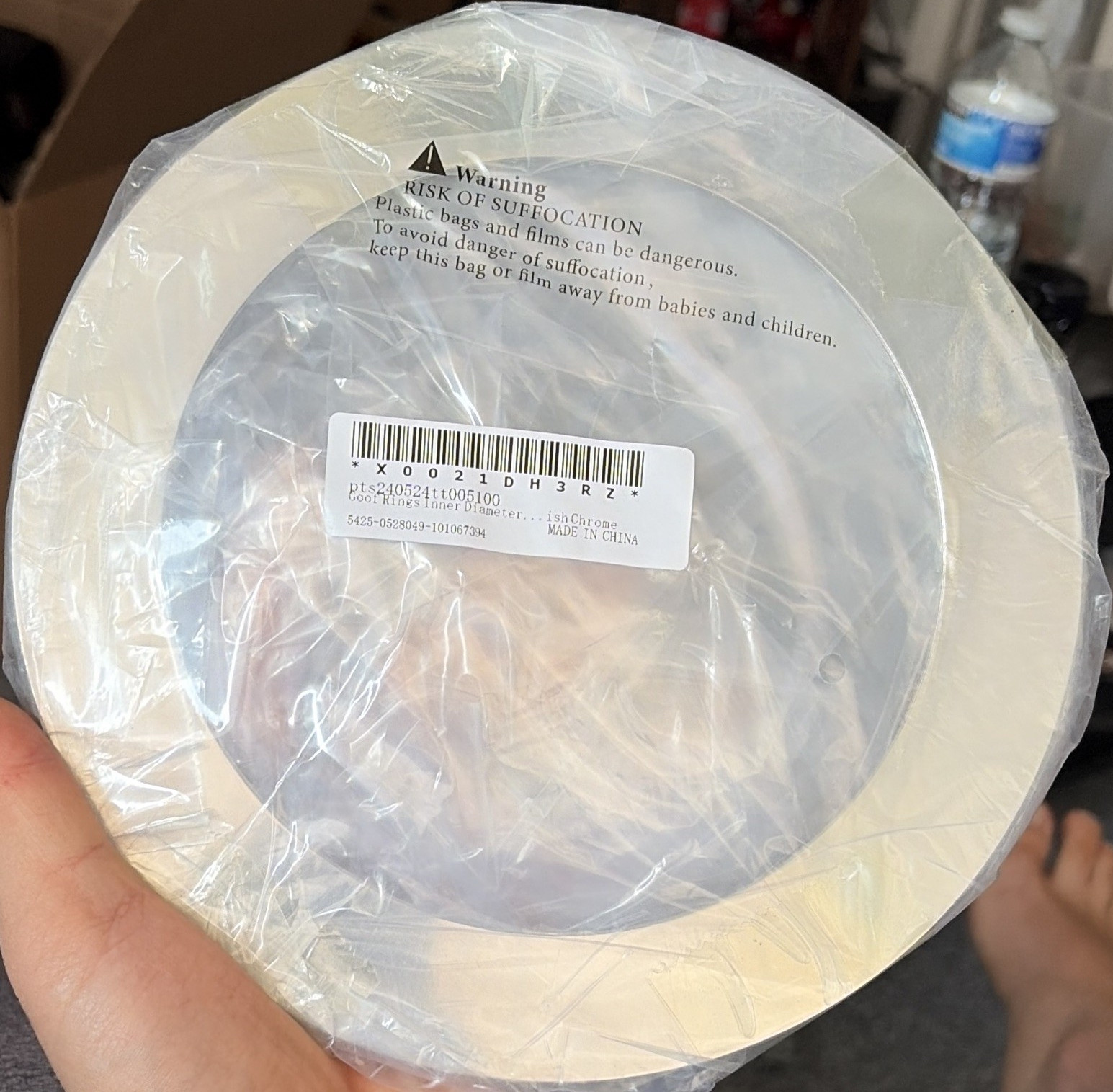 Chrome Round Ceiling Light Shade/Diffuser Cover Replacement Part