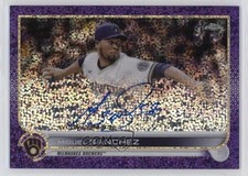2022 Topps Chrome Rookie Purple Speckle Refractor /299 Miguel Sanchez Auto 10ek
