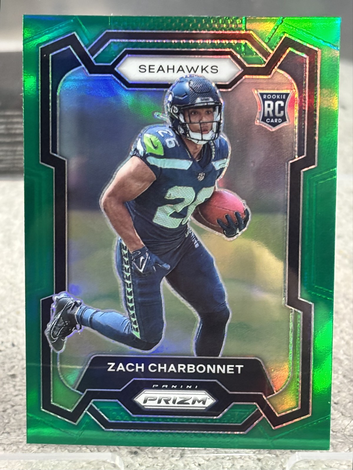 2023 Panini Prizm - Rookies Zach Charbonnet #392 Green Prizm (RC)