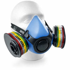 Oxyline X1000 Half Mask Respirator Kit + ABEK1 Gas & Vapour Filters (Pair)