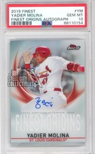Yadier Molina 2019 Topps Finest Origins Autograph Card #FDA-YM PSA 10 Gem Mint
