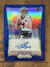 2024 Panini Prizm Deca Signatures Drew Brees #S-DBS Blue Prizm /49 (AU)