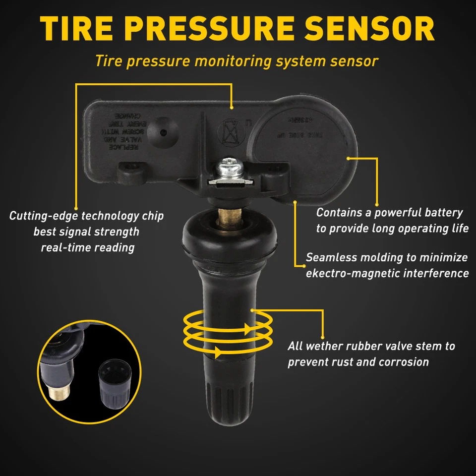 4 pcs NEW TPMS Tire Pressure Monitoring Sensors For Chevy GMC 13586335 US Foto 2 de 4