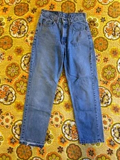 Vintage Levis Orange Tab Jeans 80s Womens High Waist Light Wash Straight Leg 29